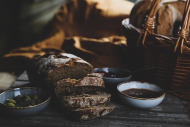 Lezzetli doğal estetik fırınlanmış ekmek