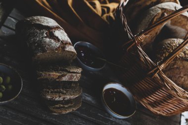 Lezzetli doğal estetik fırınlanmış ekmek