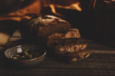 Lezzetli doğal estetik fırınlanmış ekmek