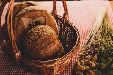 Lezzetli doğal estetik fırınlanmış ekmek