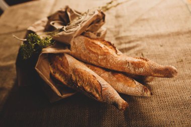 Lezzetli doğal estetik fırınlanmış ekmek