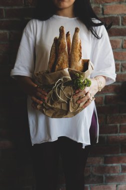 Lezzetli doğal estetik fırınlanmış ekmek