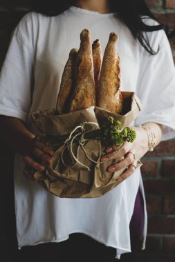 Lezzetli doğal estetik fırınlanmış ekmek