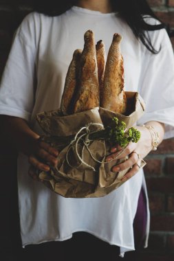 Lezzetli doğal estetik fırınlanmış ekmek