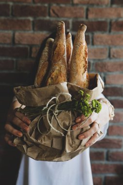 Lezzetli doğal estetik fırınlanmış ekmek