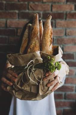 Lezzetli doğal estetik fırınlanmış ekmek