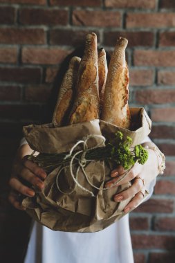 Lezzetli doğal estetik fırınlanmış ekmek