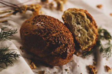 Lezzetli doğal estetik fırınlanmış ekmek