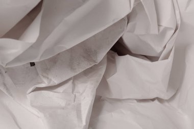 Beyaz buruşmuş kağıt arkaplan grunge doku arkaplanı