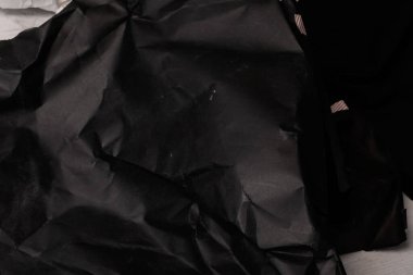 siyah buruşmuş kağıt arkaplan grunge doku arkaplanı