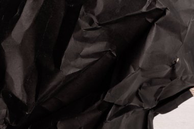siyah buruşmuş kağıt arkaplan grunge doku arkaplanı