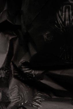 siyah buruşmuş kağıt arkaplan grunge doku arkaplanı