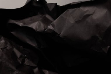 siyah buruşmuş kağıt arkaplan grunge doku arkaplanı