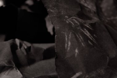 siyah buruşmuş kağıt arkaplan grunge doku arkaplanı