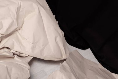 Beyaz buruşmuş kağıt arkaplan grunge doku arkaplanı