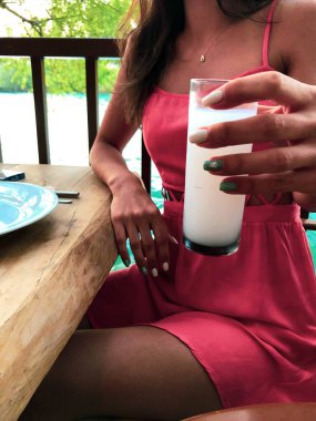 Özel Alkollü İçkili Rakılı Türk ve Yunan Geleneksel Yemek Masası. Uzo ve Türk Rakısı, Türkiye, Yunanistan, Kıbrıs ve Lübnan'da yaygın olarak tüketilen kuru anason aromalı bir aperatiftir.