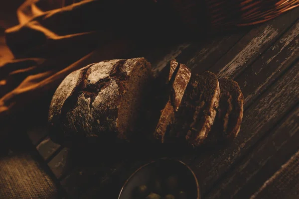 Delikat Naturligt Estetiskt Bakat Bröd — Stockfoto