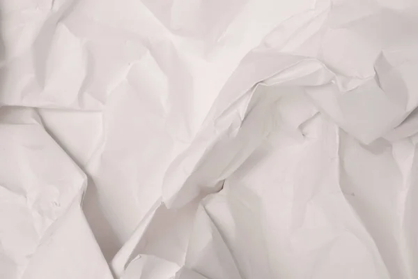 Bílá Vrásčitá Zmačkaný Papír Pozadí Grunge Textury Pozadí — Stock fotografie