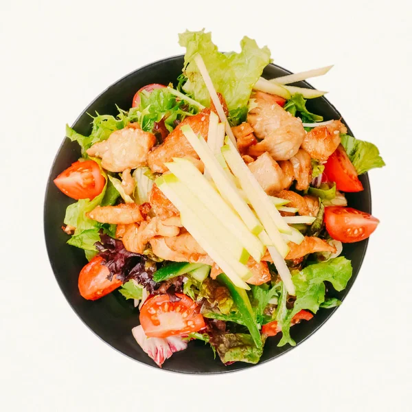 Assiette Salade Fraîche Avec Des Légumes Mélangés — Photo