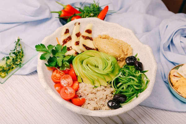 Fresh Salad Plate Mixed Greens — Stock Photo, Image