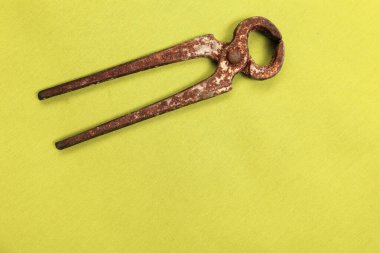 Bir çift paslı meme ucu.