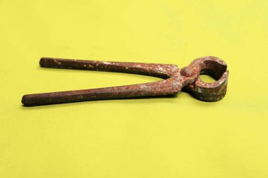 Bir çift paslı meme ucu.