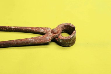 Bir çift paslı meme ucu.