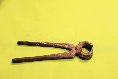 Bir çift paslı meme ucu.