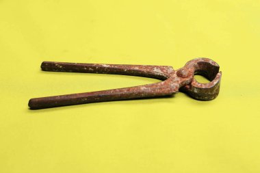 Bir çift paslı meme ucu.