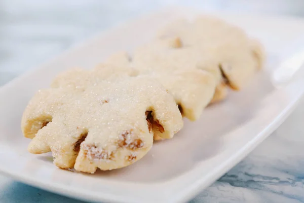 Groep Van Diverse Koekjes Chocolade Havermout Rozijnen Witte Chocolade — Stockfoto