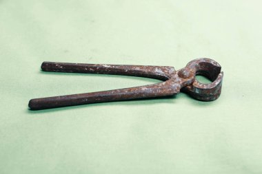 Bir çift paslı meme ucu.