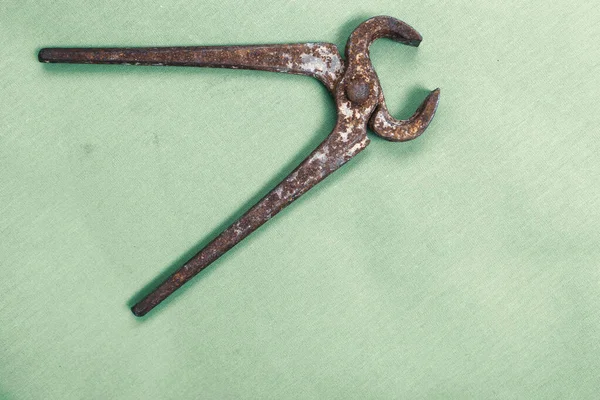 Bir çift paslı meme ucu.