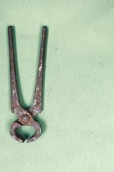 Bir çift paslı meme ucu.