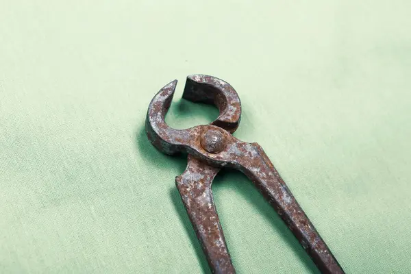 Bir çift paslı meme ucu.