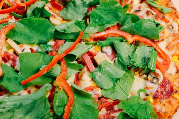 Delicious Mixture Pizza Italian Food — Stock Photo, Image