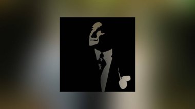 Atatürk 'ün çizimi. Türkiye Cumhuriyeti 'nin ilk cumhurbaşkanı. 