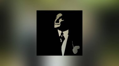 Atatürk 'ün çizimi. Türkiye Cumhuriyeti 'nin ilk cumhurbaşkanı. 