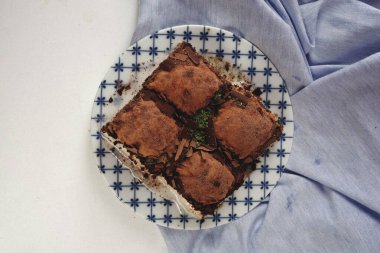 Geleneksel hindistancevizli tatlı baklavası. Ev yapımı fındıklı ve ballı baklava..