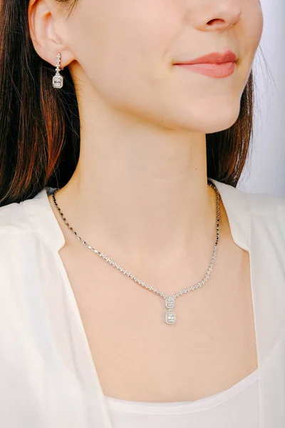 Biżuteria Diamentowa Luksusowa Modowa — Zdjęcie stockowe