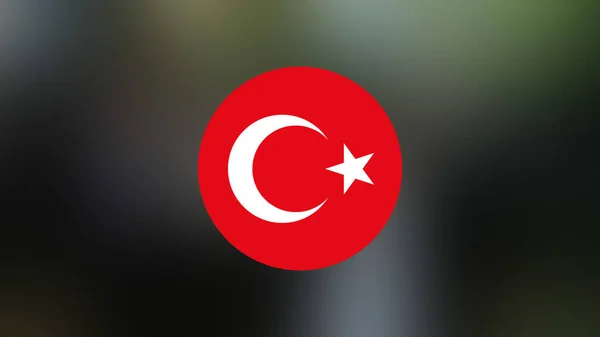 Turkey Flag Blurred Background — 图库照片