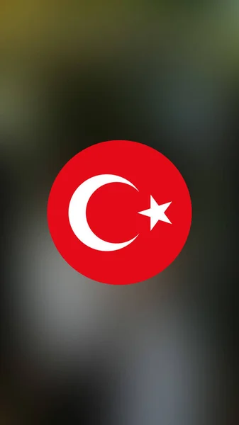 Turkey Flag Blurred Background — 图库照片