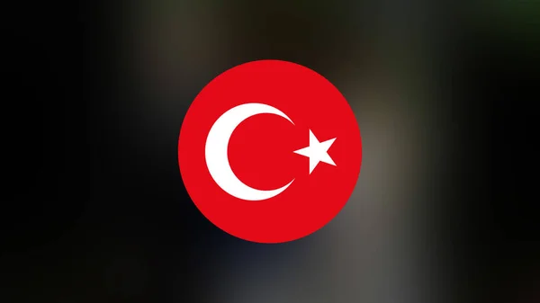 Turkey Flag Blurred Background — 图库照片