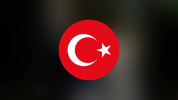 Прапор Туреччини Розмитому Фоні — стокове фото