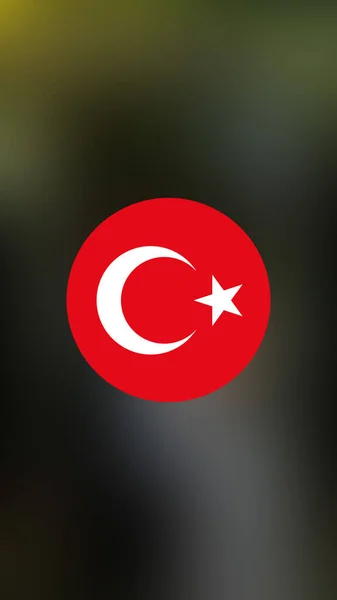 Turkey Flag Blurred Background — 图库照片