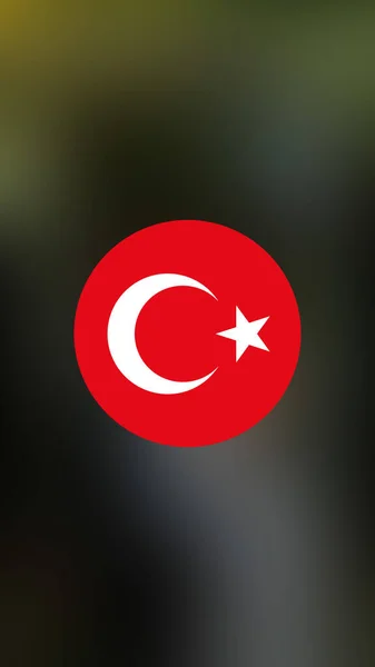 Turkey Flag Blurred Background — 图库照片