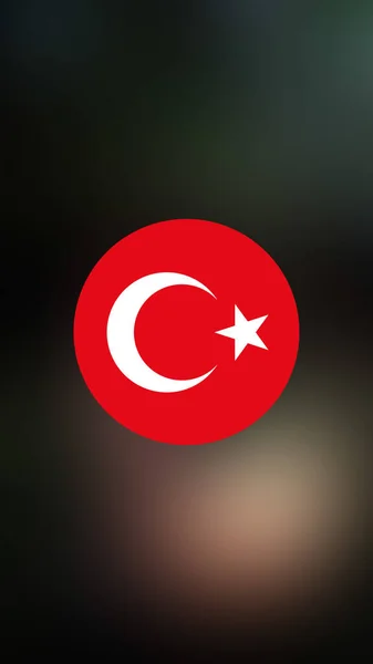 Turkey Flag Blurred Background — 图库照片