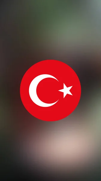 Turkey Flag Blurred Background — 图库照片