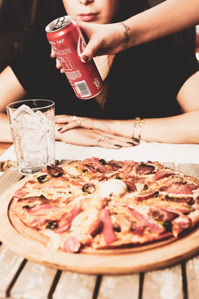 Läcker Blandning Pizza Italiensk Mat — Stockfoto