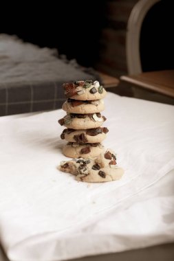 Koyu çikolata parçaları ile tanımlama