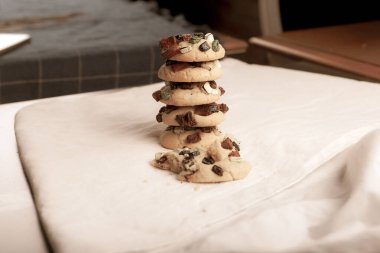 Koyu çikolata parçaları ile tanımlama